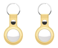 KeyBudz AirTag Keyring skórzane etui AirTag pastel yellow 2 sztuki IEOKBAT2PY - 1172156 - zdjęcie 1